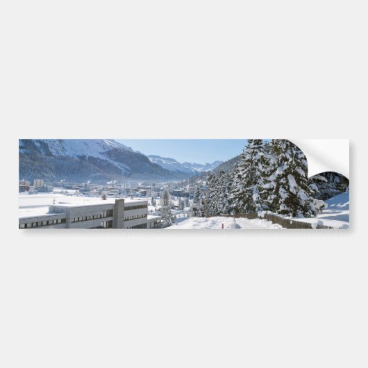 Winter in St. Moritz Bumpersticker (Voorkant)