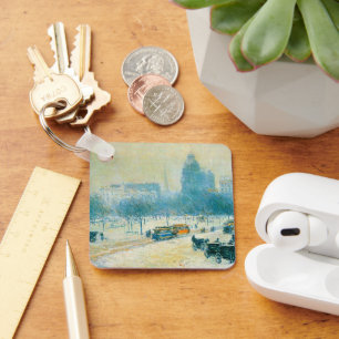 Winter in Union Square door Frederick Childe Hassa Sleutelhanger