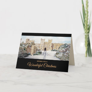 Winter in Windsor Castle - Prachtige kerst Feestdagen Kaart