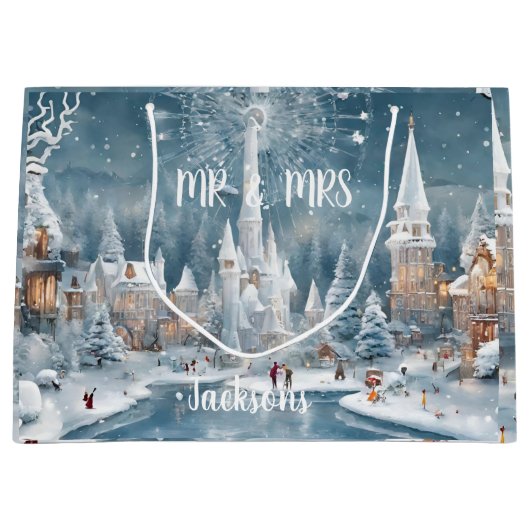 Winter in wonderland Kerstmis Groot Cadeauzakje (Voorkant)