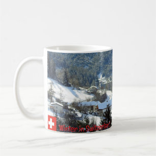 Winter in Zwitserland Koffiemok