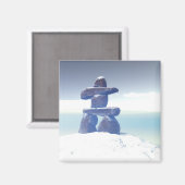 Winter inukshuk Magnet Magneet (Voorkant / Achterkant)