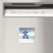 Winter inukshuk Magnet Magneet (Insitu (Vaatwasser))