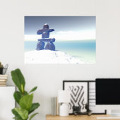 Winter inukshuk Print (Thuiskantoor)