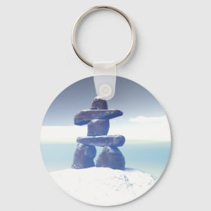 Winter-inukshuk-Sleutelhanger Sleutelhanger