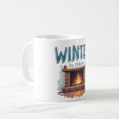 Winter Is Here Fireplace Mug – Cozy Fire Design (Devant gauche)