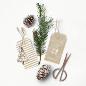 Winter is hier ・ Eenvoudige elegante typografie Cadeaulabel