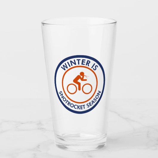 Winter is Snot Rocket Season Cycling Glas (Voorkant)