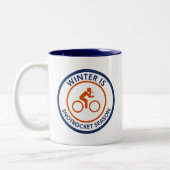 Winter is Snot Rocket Season Cycling Tweekleurige Koffiemok (Links)