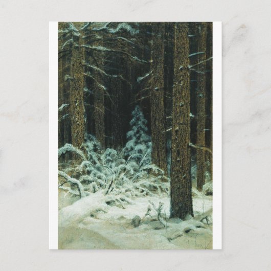 WINTER Ivan Shishkin 1883 Feestdagenkaart (Voorkant)