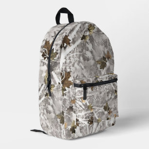 Winter jacht camouflage look bedrukte rugzak