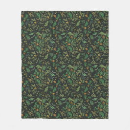 Winter Jeneverbes Pine op Zwarte Achtergrond Deken