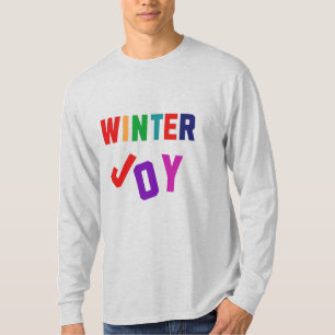 Winter Joy - Gezellige kleurrijke letters T-shirt