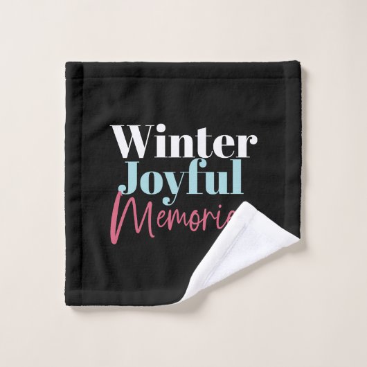 Winter Joyful Memories : Festive Holiday Citations (Gant de toilette)