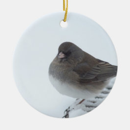 Winter Junco Keramisch Ornament