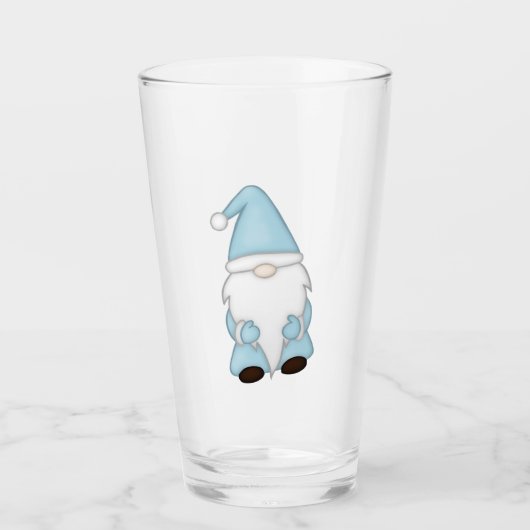 Winter Kabouter Bierglas Glas (Voorkant)