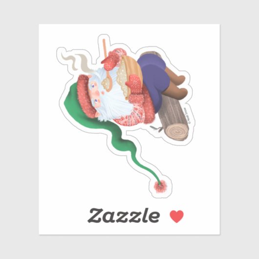 Winter Kabouter Jultomten Sticker (Vel)