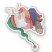 Winter Kabouter Jultomten Sticker (Voorkant)