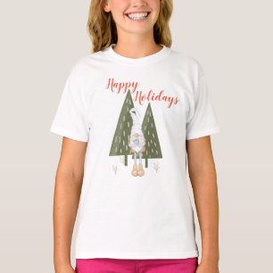 Winter Kabouter Prettig Kerstfeest Voor Meisjes Ma T-shirt