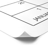 Winter Kalendervoorspelling van de uitgerekende da Poster (Hoek)