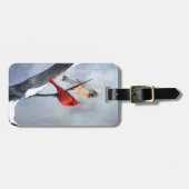 Winter Kardinaal Aangepast Bagagelabel (Voorkant horizontaal)