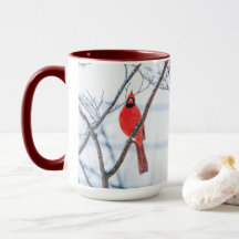 Winter Kardinaal Birdwatch Coffee Mok