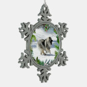 Winter Keeshond Snowflake Ornament (Links)