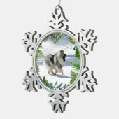 Winter Keeshond Snowflake Ornament (Rechts)