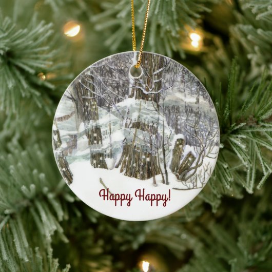 Winter Keramisch Ornament (Boom)