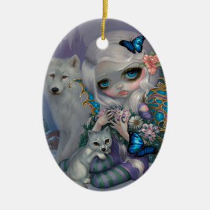 Winter Keramische Versiering Keramisch Ornament