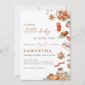 Winter Kerst Baby Borrel Uitnodiging (Voorkant)