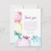 Winter Kerst Baby shower Dank u kaart (Voorkant)