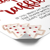 Winter Kerst Baby shower Luier Raffle teken Poster (Hoek)