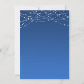 Winter Kerst Blauw Glitter Elegante Uitnodiging (Achterkant)