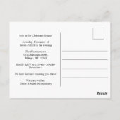 Winter Kerst Drinken Party Briefkaart (Achterkant)