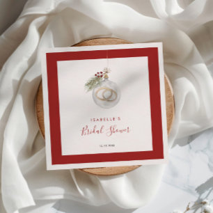Winter Kerst Ornament Bruiloftsborrel Servet