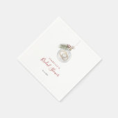 Winter Kerst Ornament Vrijgezellenfeest Servet (Hoek)