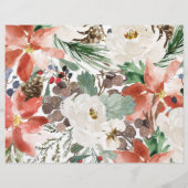 Winter Kerst Wit Bloem Chipzak Verpakking Flyer (Achterkant)