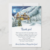 Winter Kerstavond feestdag Hartelijk dank Feestdagenkaart (Voorkant)