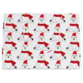 Winter Kerstbeer Grote Cadeautas (Voorkant)