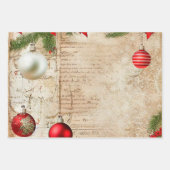  winter kerstboompijn Rood Inpakpapier Vel (Voorkant 3)