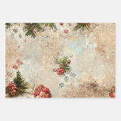  winter kerstboompijn Rood Inpakpapier Vel (Voorkant 2)