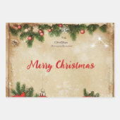  winter kerstboompijn Rood Inpakpapier Vel (Voorkant)