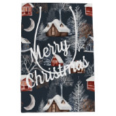 Winter Kerstcabine Medium Cadeauzakje (Voorkant)