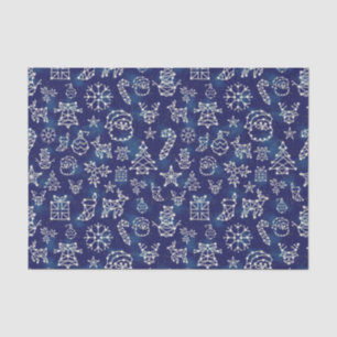 Winter Kerstconstellation Holiday Pattern Tissuepapier