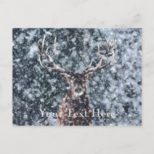Winter Kerstdeer Briefkaart