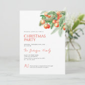 Winter Kerstfeest uitnodiging (Staand voorkant)