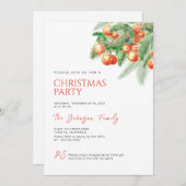 Winter Kerstfeest uitnodiging (Voorkant / Achterkant)