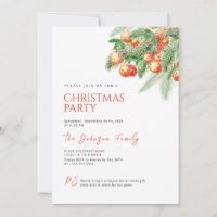 Winter Kerstfeest uitnodiging