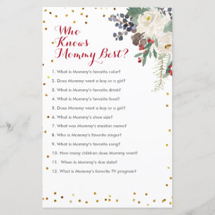 Winter KerstFloral die mama het beste spel kent